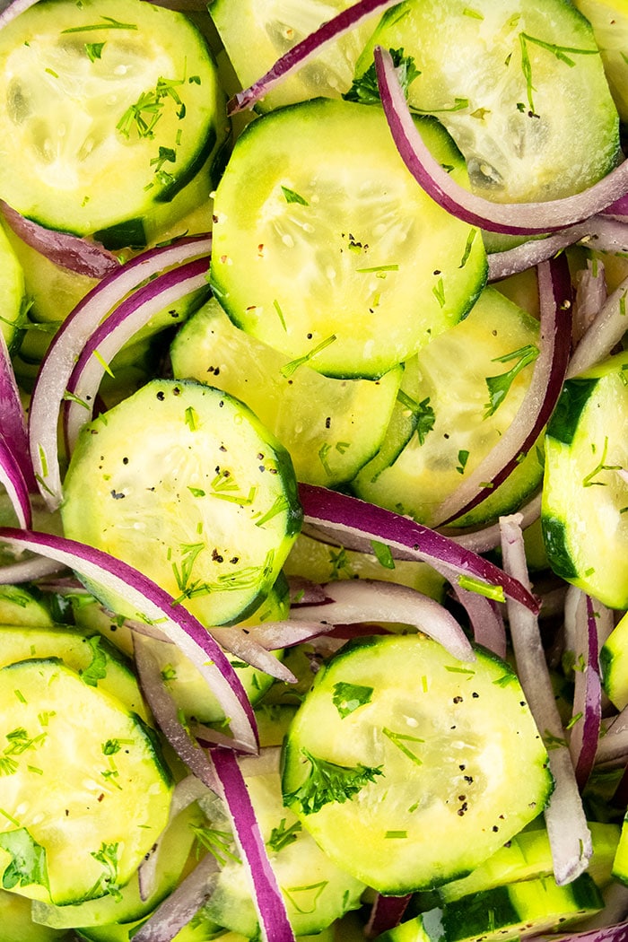 Cucumber Onion Salad (One Bowl) | One Pot Recipes