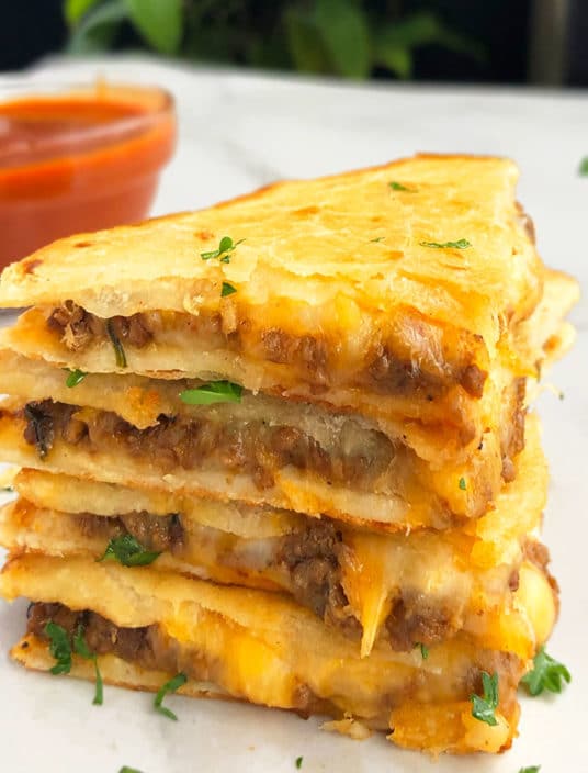 Ground Beef Quesadilla (One Pan) One Pot Recipes