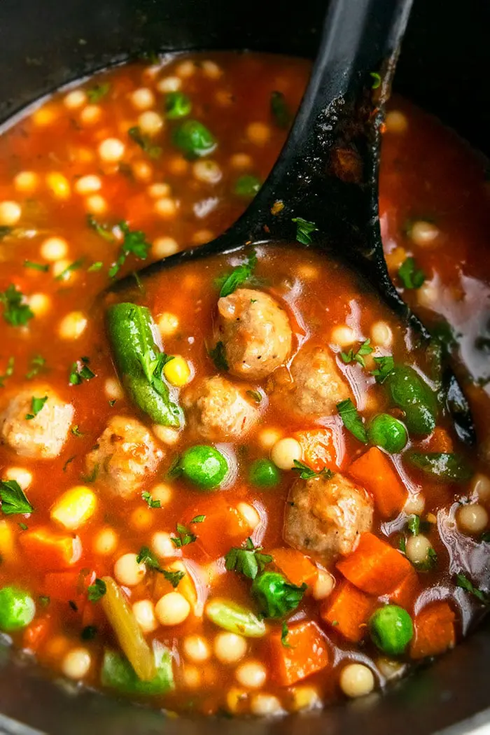 One Pot Meatball Soup