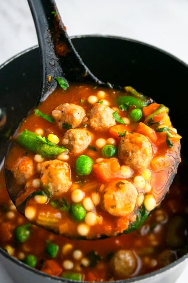 Italian Meatball Soup (One Pot) | One Pot Recipes