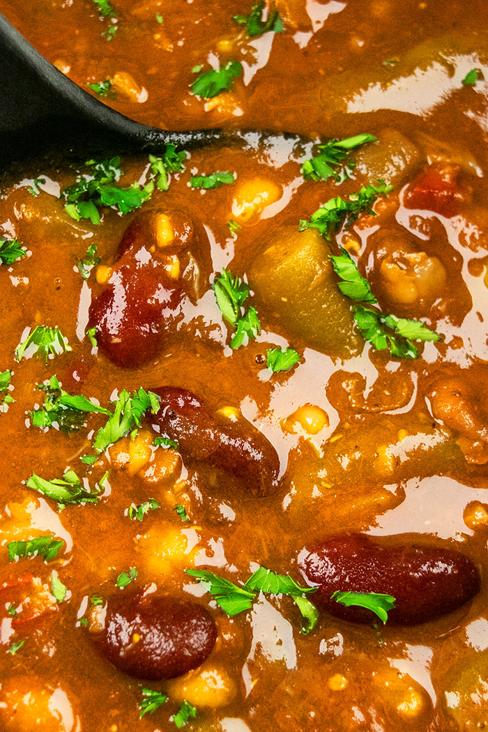 Best Veggie Chili Recipe- Closeup
