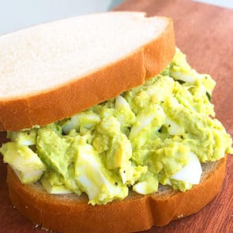 Homemade Avocado Egg Salad in Sandwich
