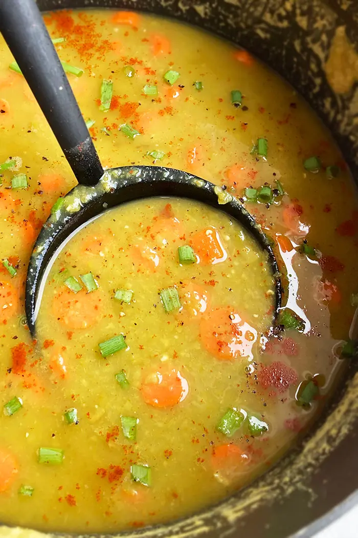 Split Pea and Ham Soup in Nonstick Pot