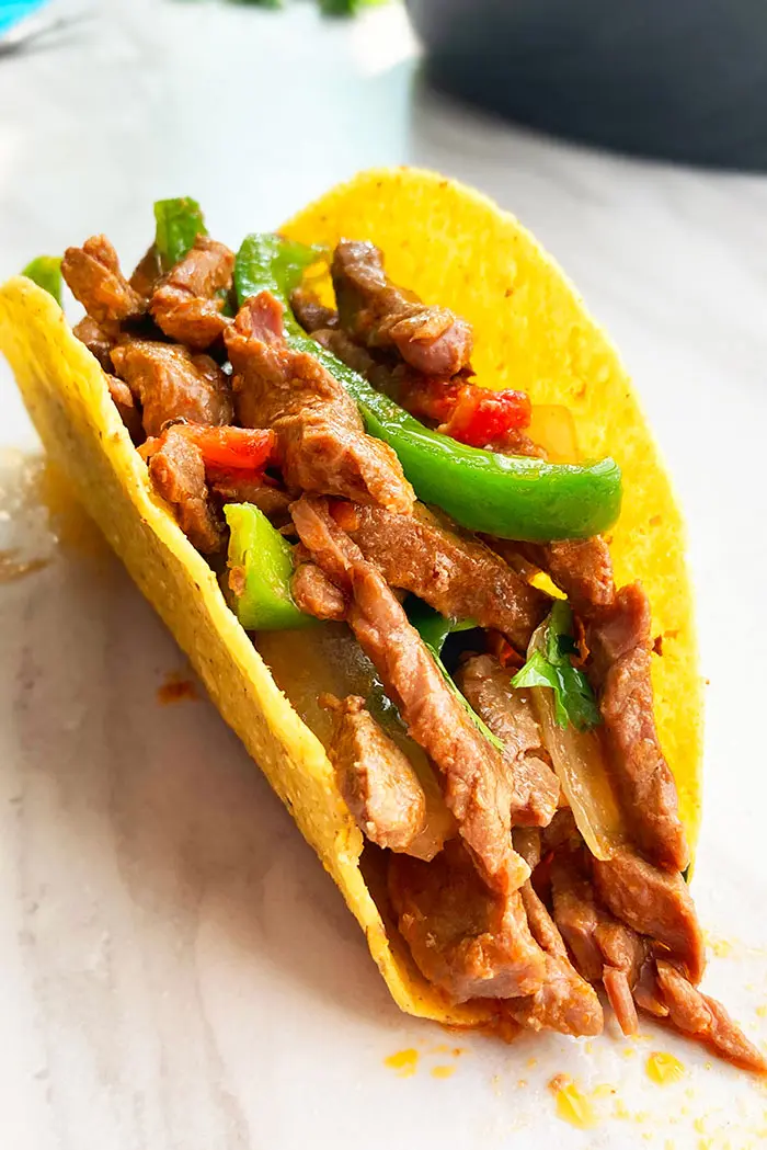 Easy Homemade Street Tacos with Flank Steak on White Background