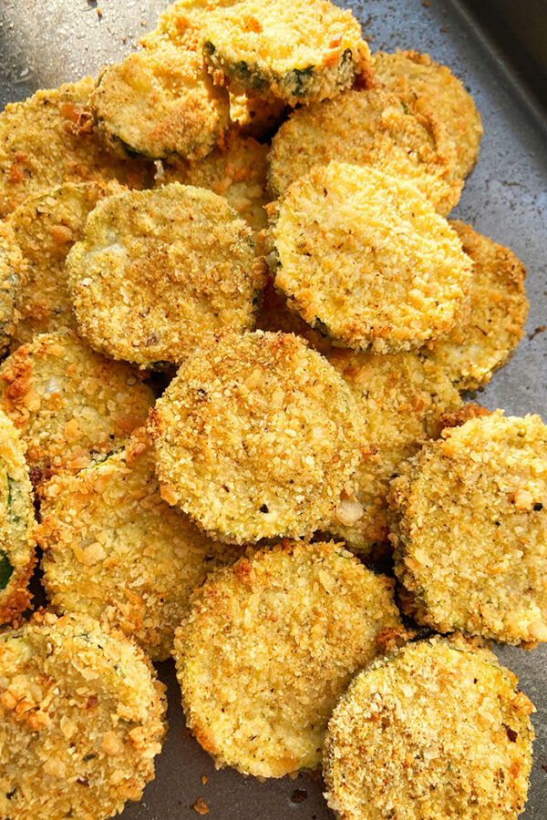 Crispy Baked Zucchini Chips (One Pan) | One Pot Recipes