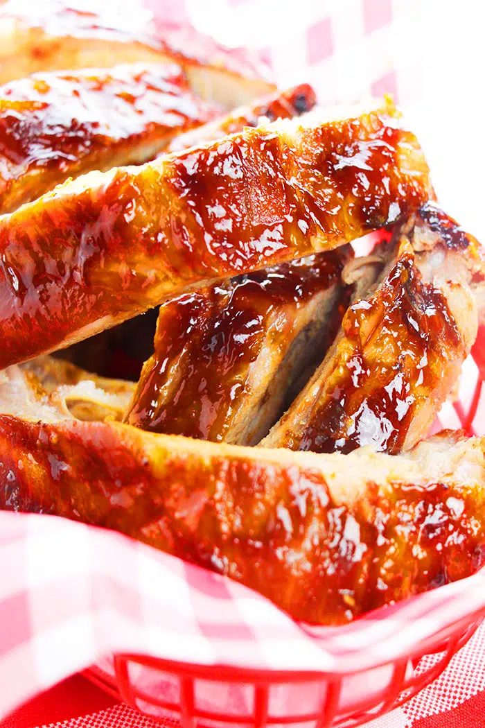 Closeup Shot of Tender Sticky Pork Ribs 