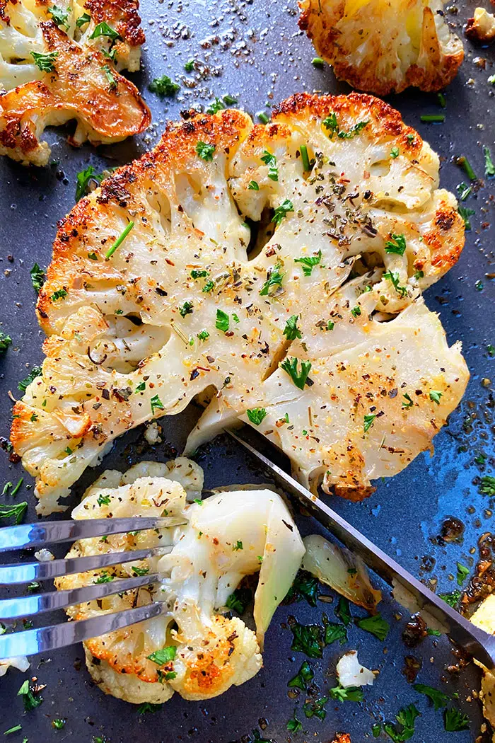 Oven Baked Vegetarian Steaks With A Bite Partially Cut Out