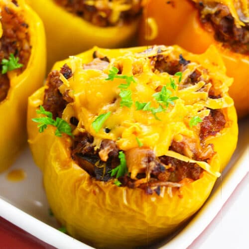 Easy Stuffed Bell Peppers (One Pot) | One Pot Recipes