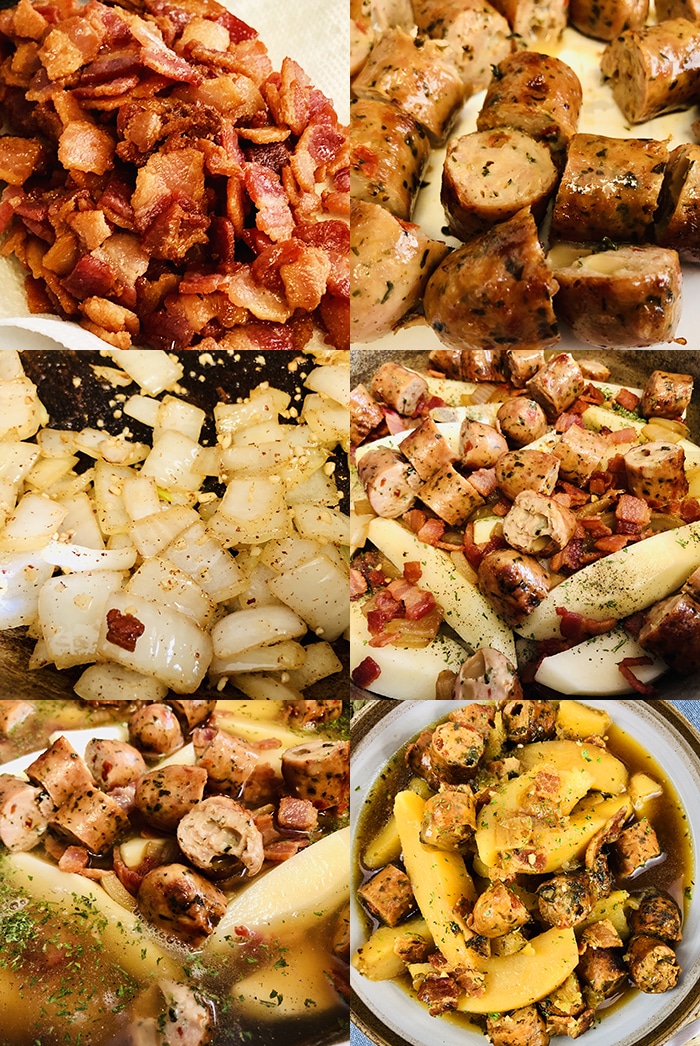 Collage Image With Step by Step Pictures on How to Make Irish Dublin Cottage Stew