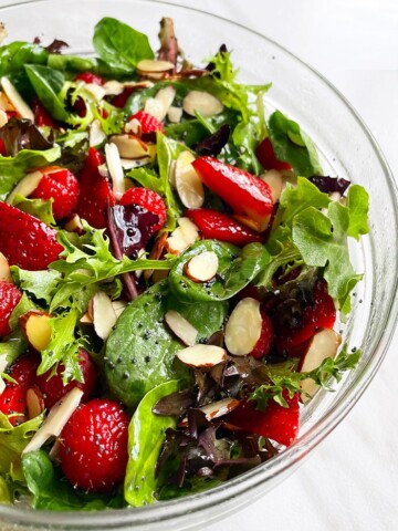 Easy Easter Salad To Go With Ham in Glass Bowl