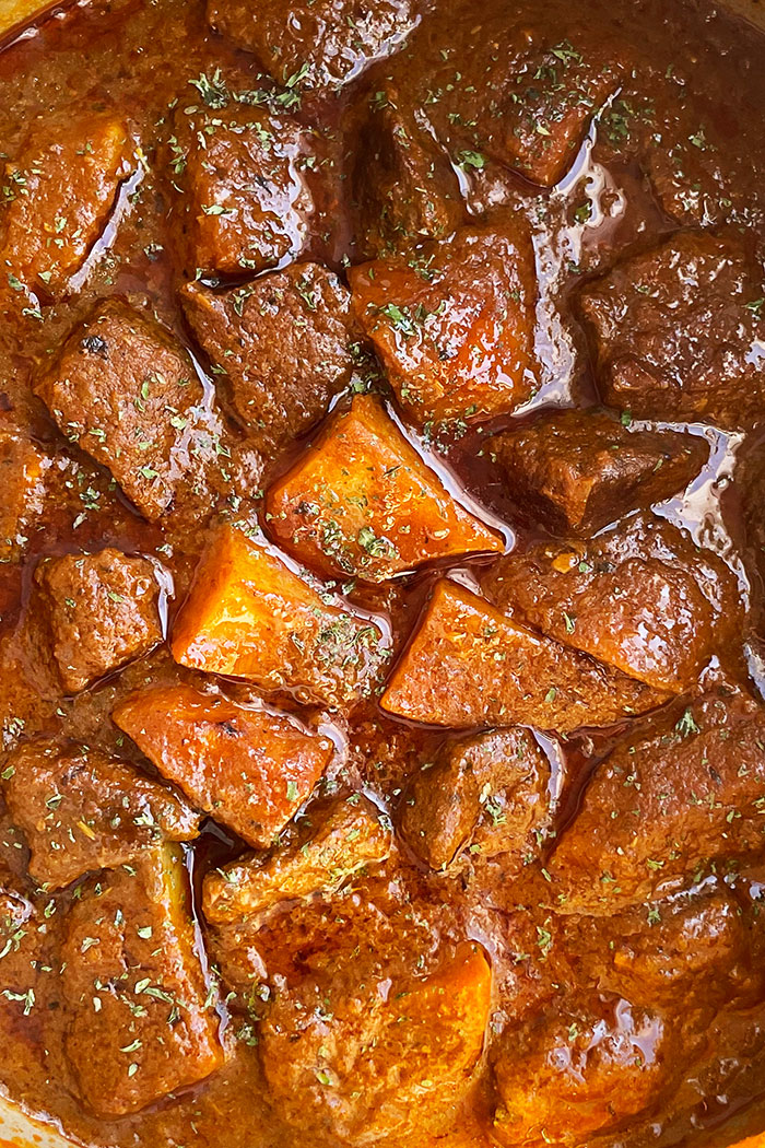 Closeup Shot of Hungarian Beef Stew