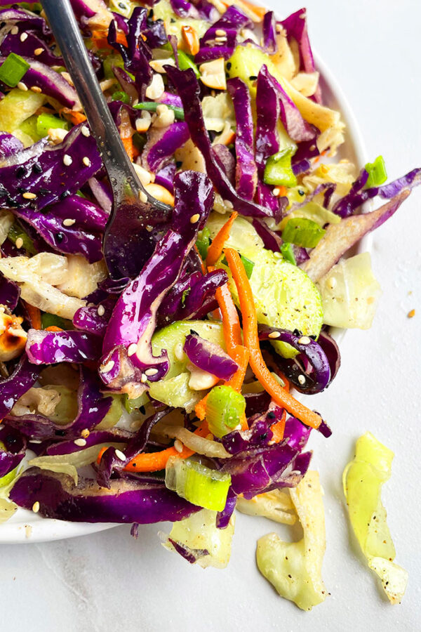 Asian Cabbage Salad (One Bowl) One Pot Recipes
